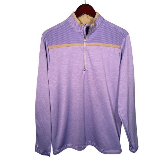 Antigua Pullover Men’s Medium Purple 1/4 Zip Casual - Picture 1 of 5